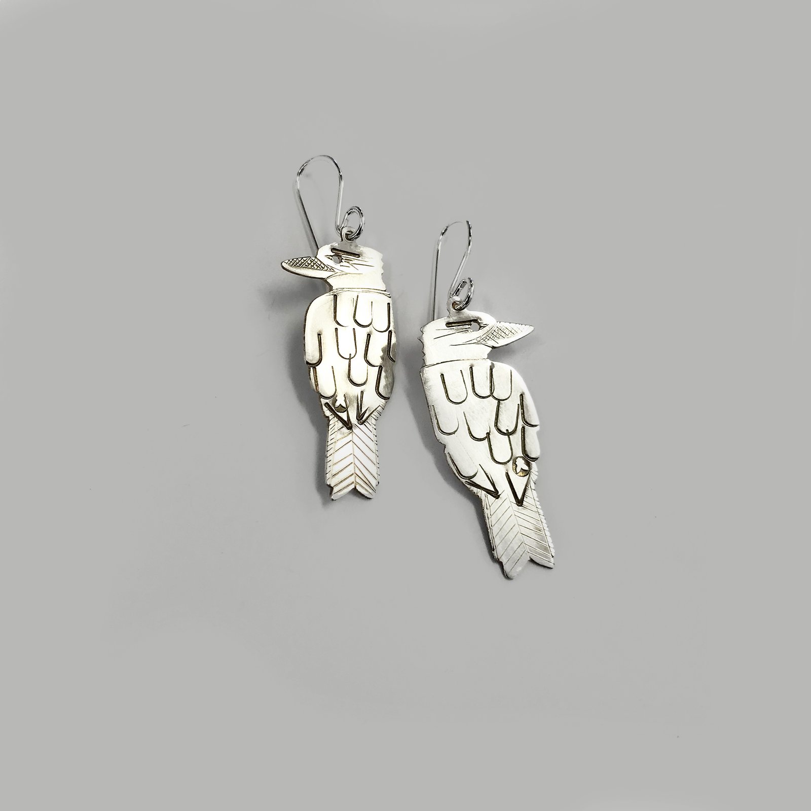 Silver deals bird earrings